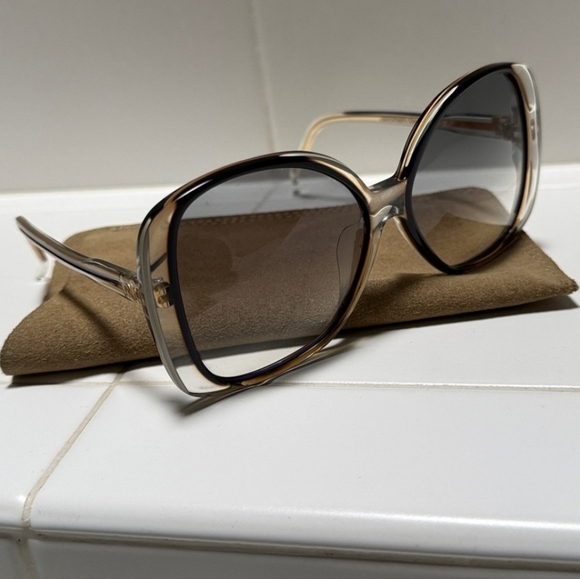 NEW! Nina Ricci Oversized Ombre Sunglasses - Made in France - Picture 4 of 10